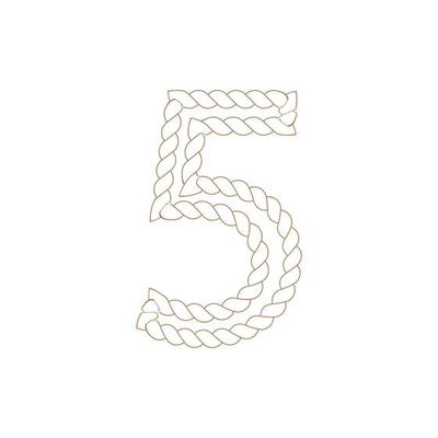 Number Rope icon vector illustration template