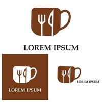 Fork and spoon restaurant logo vector template