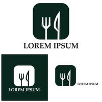 Fork and spoon restaurant logo vector template