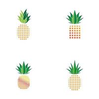 Pineapple logo vector illustration background