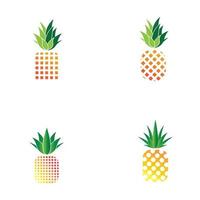 Pineapple logo vector illustration background