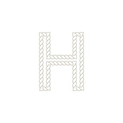 H Rope icon vector illustration template