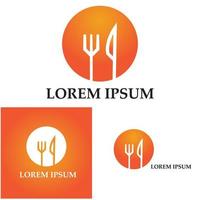 Fork and spoon restaurant logo vector template