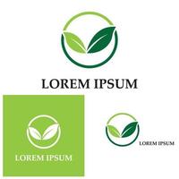 Logos of green Tree leaf ecology nature element vector