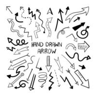 Hand drawn arrow illustration collection Free Vector