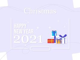 concepto de diseño de redes sociales. tarjeta de felicitaciones navideñas de año nuevo. utilizado para web, carteles, volantes. vector plano