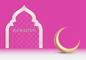 Islamic background and moon. trendy vector design