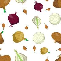 Bright vector seamless bow pattern . Fresh cartoon vegetable.