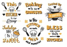 kitchen quote illustration Vector for banner