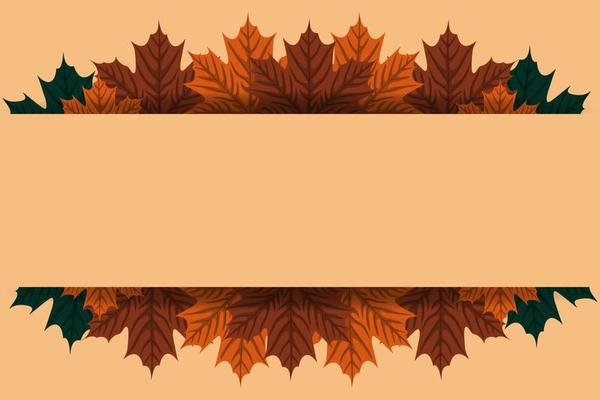 Autumn background with blank paper sign