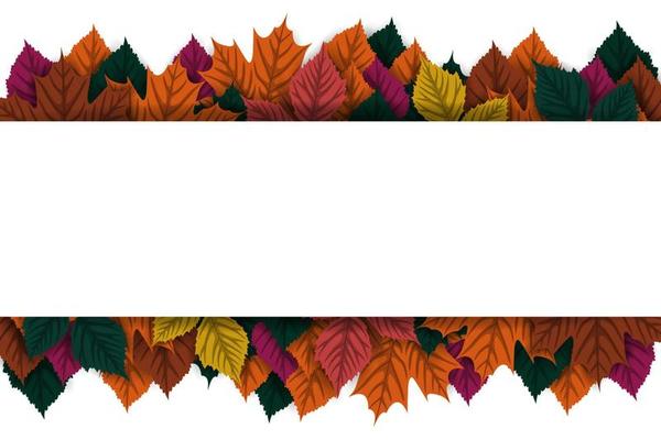 Autumn background with blank paper sign