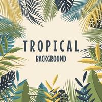 Tropical background with jungle plants