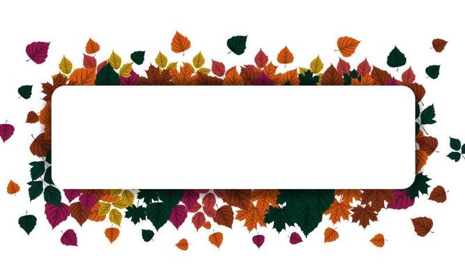 Autumn background with blank paper sign