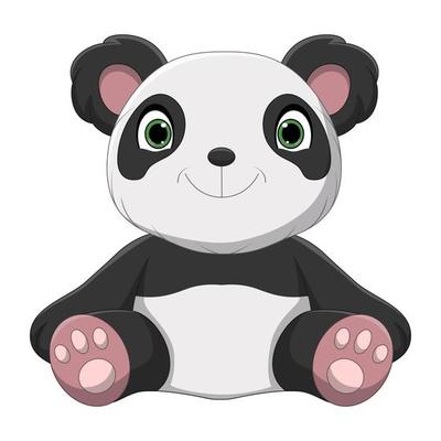 Cartoon cute baby panda sitting 5532320 Vector Art at Vecteezy