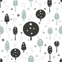 Christmas tree seamless pattern with dots vector