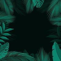 Tropical background with jungle plants vector