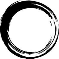 círculo de cepillo círculo abstracto negro. marco. círculo grunge. vector