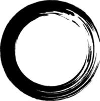 Brush circle. Black abstract circle. Frame. Grunge circle. vector