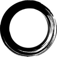 Brush circle. Black abstract circle. Frame. Grunge circle. vector