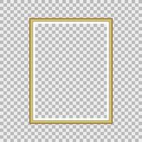 Gold frame, design for your content. vector