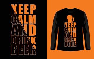 Keep calm and drink beer vector