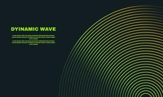 stock illustration abstract background with a colored- ynamic waves line and particles illustration vector