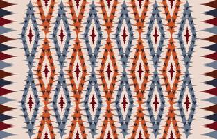 Ethnic abstract ikat art. Seamless pattern in tribal, folk embroidery, and Mexican style. Aztec geometric art ornament print.Design for carpet, wallpaper, clothing, wrapping, fabric, cover, textile vector