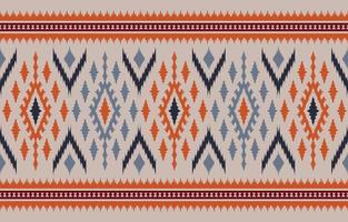 arte abstracto étnico ikat. patrón impecable en estilo tribal, bordado folclórico y mexicano. estampado de adornos de arte geométrico azteca.diseño para alfombras, papel pintado, ropa, envoltura, tela, cubierta, textil vector