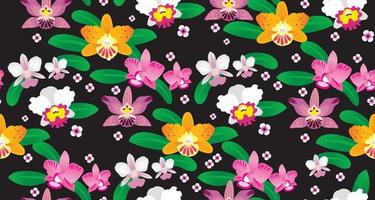 fondo de flores étnicas. patrón impecable en estilo tribal, bordado folclórico y mexicano. estampado de adornos de arte geométrico azteca.diseño para alfombras, papel pintado, ropa, envoltura, tela, cubierta, textil vector