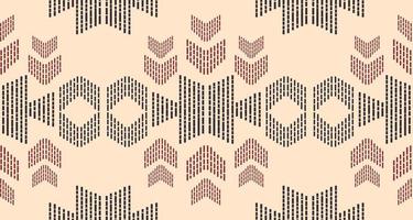 arte abstracto étnico ikat. patrón impecable en estilo tribal, bordado folclórico y mexicano. estampado de adornos de arte geométrico azteca.diseño para alfombras, papel pintado, ropa, envoltura, tela, cubierta, textil vector