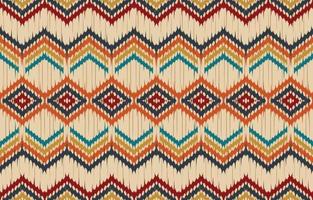 Ethnic abstract ikat art. Seamless pattern in tribal, folk embroidery, and Mexican style. Aztec geometric art ornament print.Design for carpet, wallpaper, clothing, wrapping, fabric, cover, textile vector