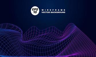 stock illustration abstract wireframe background grid technology illustration landscape digital background part 2 vector