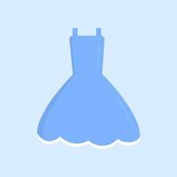 lindo vestido azul littie para ilustración de princesa o hada vector