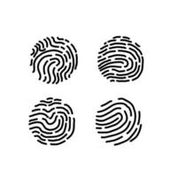 hand drawn doodle fingerprint illustration vector with doodle style