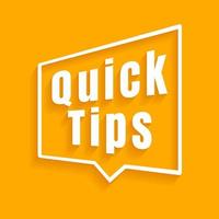 Quick helpful tips orange background. - Vector. vector