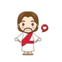 Cute Jesus cartoon character vector