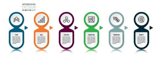 Timeline chart business infographic template. vector