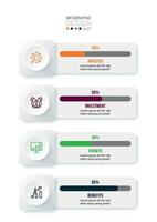 Infographic template business concept  with workflow. vector