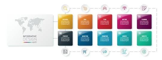 concepto de negocio de plantilla de infografía con diagrama. vector