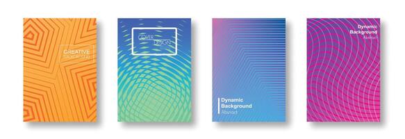 Minimal covers design. Colorful halftone gradients. Background geometric patterns. Vector template brochures, flyers, presentations, leaflet, magazine a4 size