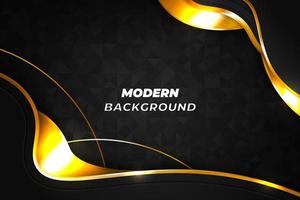 Modern luxury background black and gold with element vector