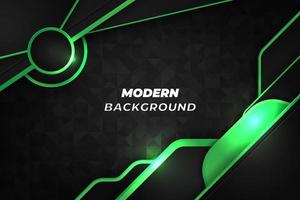Modern luxury background black and green with element vector