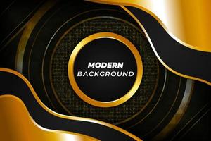 Modern luxury background black and gold with element vector