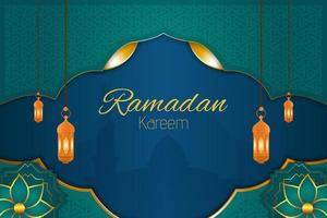 Ramadan kareem islamic background with element vector