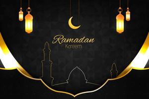 Ramadan kareem islamic background with element vector