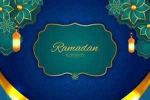 Ramadan kareem islamic background with element vector