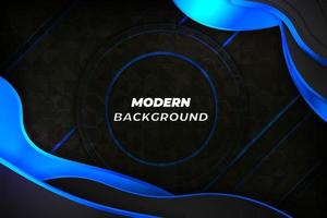 Modern luxury background black and blue with element vector