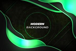 Modern luxury background black and green with element vector