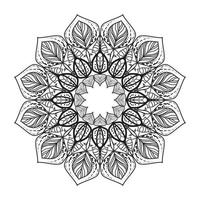 patrón circular en forma de mandala con el último arte vector