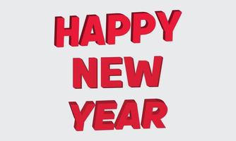 Happy New Year 3D text effect Vector Design